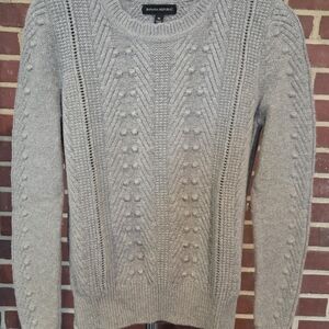 Banana Republic ALPACA & Merino Wool TEXTURED Womans Grey Sweater Medium